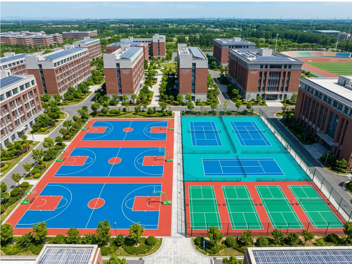 济南市硅PU球场学校塑胶跑道 - 一站式服务